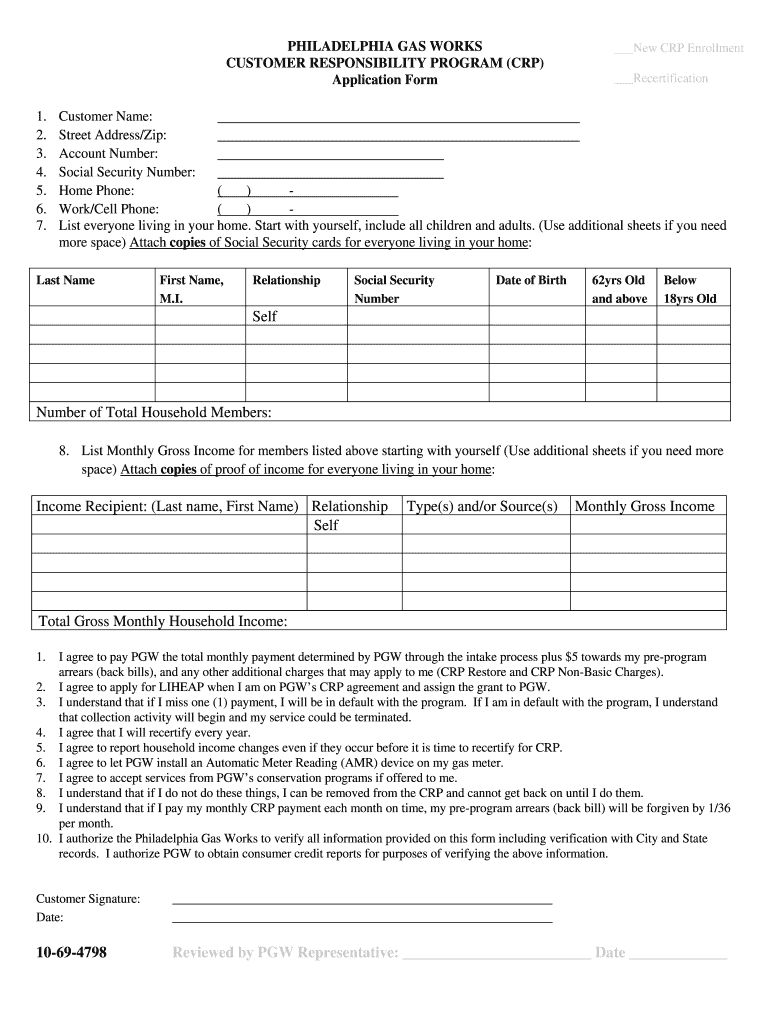 Crp Online Application  Form